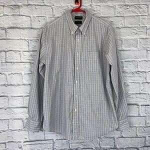 Dockers premium 100% cotton perspiration guard button down dress shirt sz L